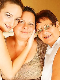 ass licking; brunette; chubby; lesbians; old and young; stockings; threesome; 