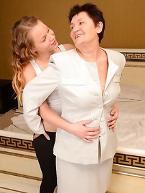ass licking; couple; lesbians; old and young; 