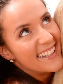 blonde women; couple; lesbians; milf; old and young; stockings; 