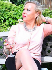 blonde women; busty; housewives; lingerie; outdoors; solo; tattooed; 