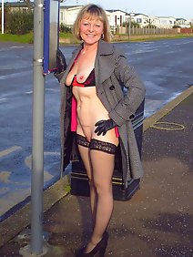 busty; chubby; flashing; outdoors; public; small tits; 